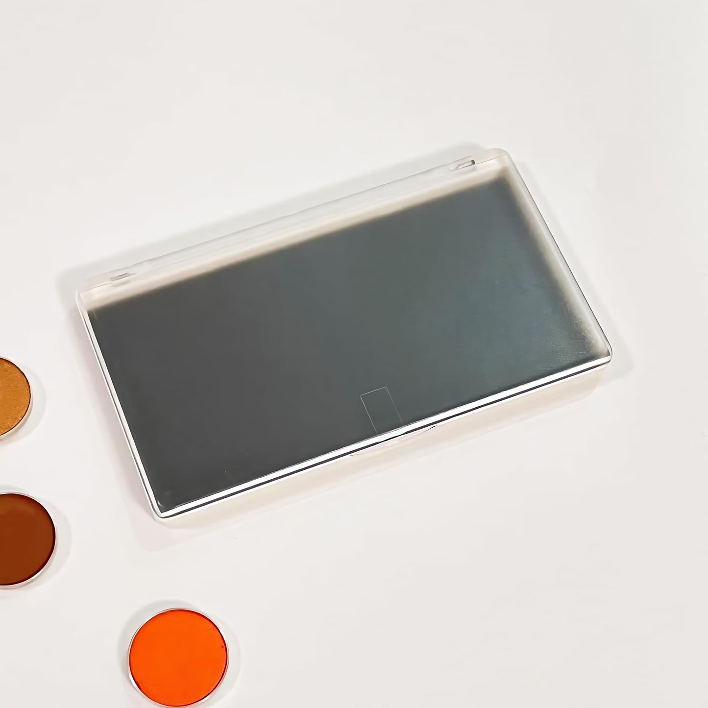 UDTIP 2PC Empty Magnetic Makeup Palette, White Frosted Clear Lid, Empty Eyeshadow Palettes Depots Tavel Storage Box, Small Travel Size, 5.5 x 3.1 inches,