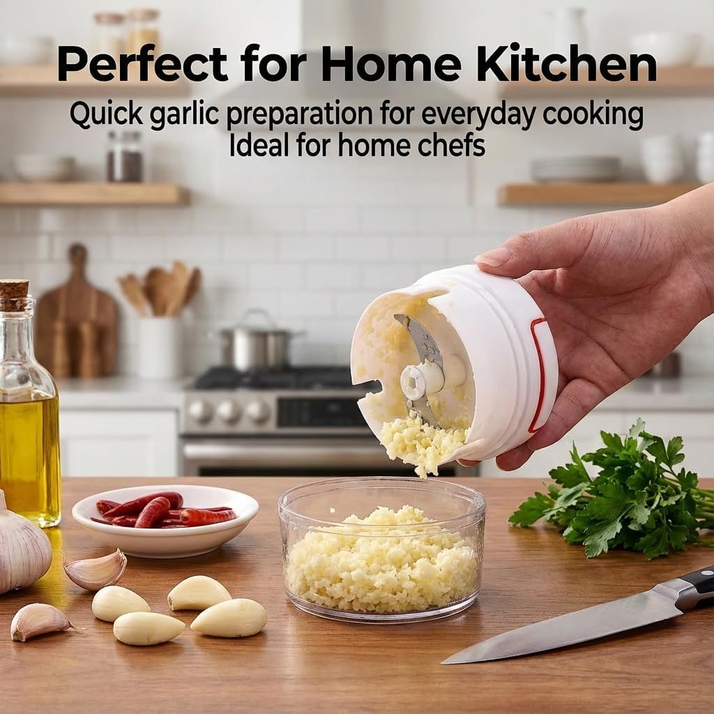Garlic Pulverizer - Handheld Garlic Crusher for Easy Mincing | Sturdy Kitchen Tool for Home & Restaurant Use