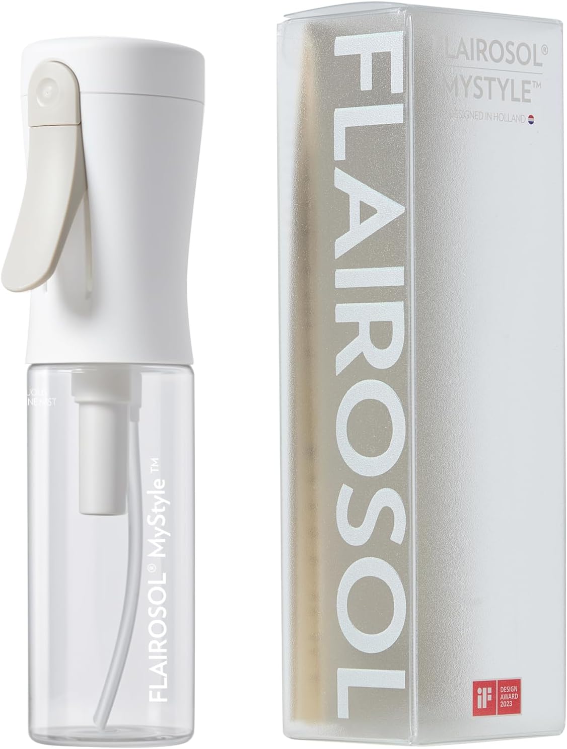 MyStyle Spray Bottle for Hair - Ultra Fine Continuous Mist for Face & Hairstyling | 3.04oz / 90ml, White
