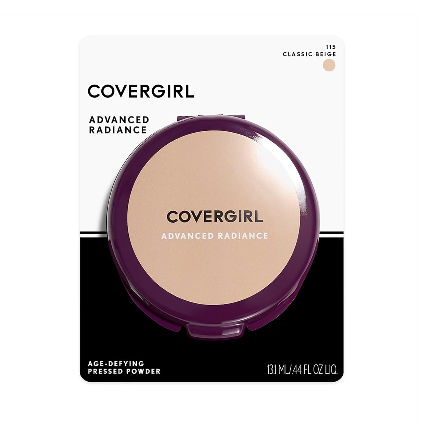 COVERGIRL Advanced Radiance Pressed Powder - Age-Defying Classic Beige 115, 0.39 oz