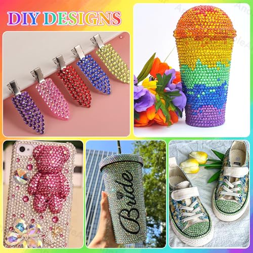 AnoleAir S1 22000PCS Colorful AB & Transparent Rhinestones Bedazzling Craft Kit