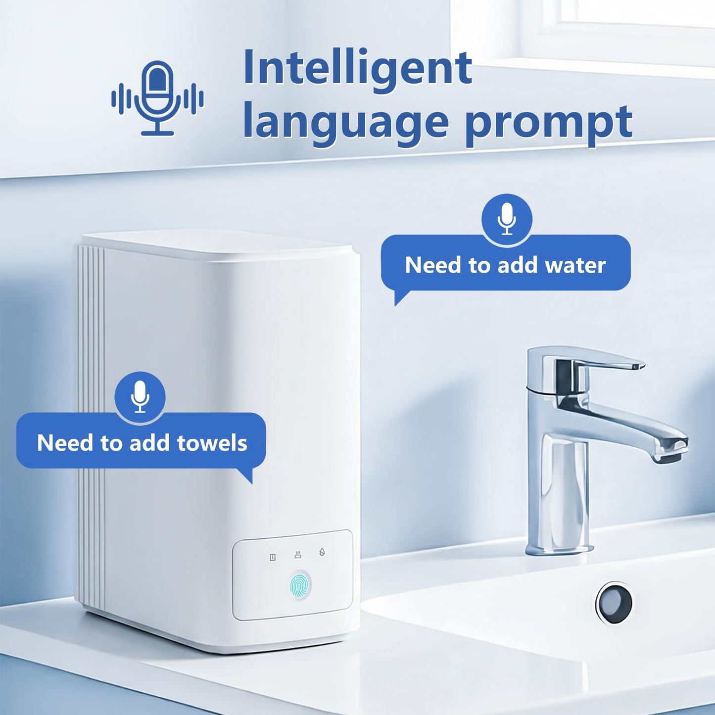 Hot Towel Dispenser & Face Hot Towel Warmers — 55°C (131°F) Smart Pop-Out 5s Rapid-Heat Drawer for Bathroom, Includes 20 Disposable Facial Towels for Skincare