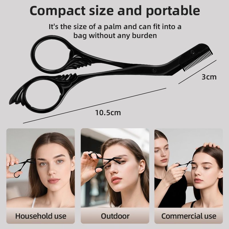 OFIDUS Eyebrow Scissors Trimmer with Comb Gift for Men and Women Stocking Stuffers