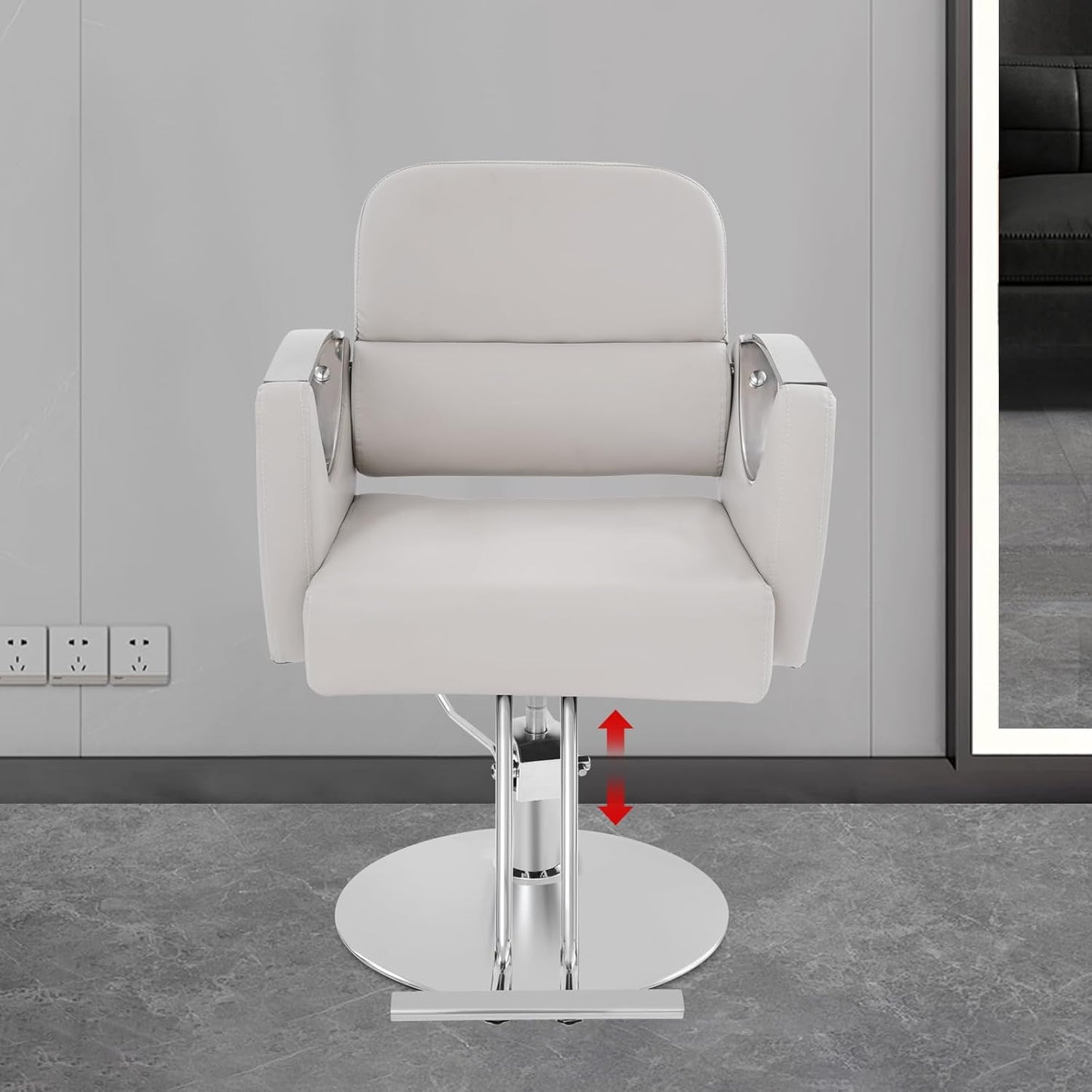Salon Barber Chair - Hydraulic Pump & 360° Swivel | Adjustable Height Styling Chair for Barbershop & Home, 440Lbs Capacity