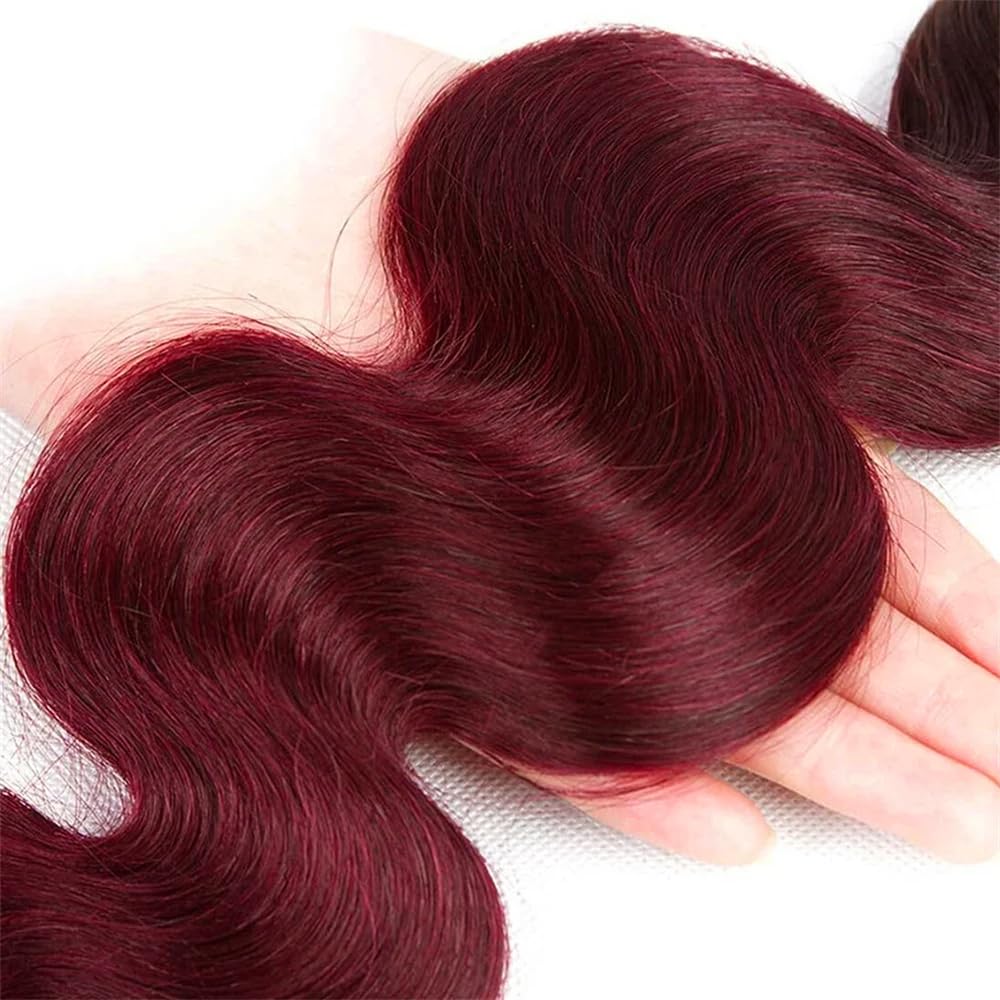 99j Human Hair Bundles Burgundy Body Wave Bundles 12 14 16 inch Red Bundle Human Hair 99J Body Wave Bundle 150g