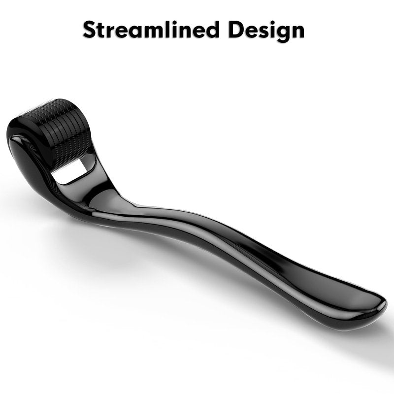 Wasali 540 Titanium Derma Roller for Face Hair Beard Scalp,Beard Microneedle Roller,Personal Use Microneedling,Microdermabrasion Cosmetic Beauty Instrument for Men Women（Black 1.o）