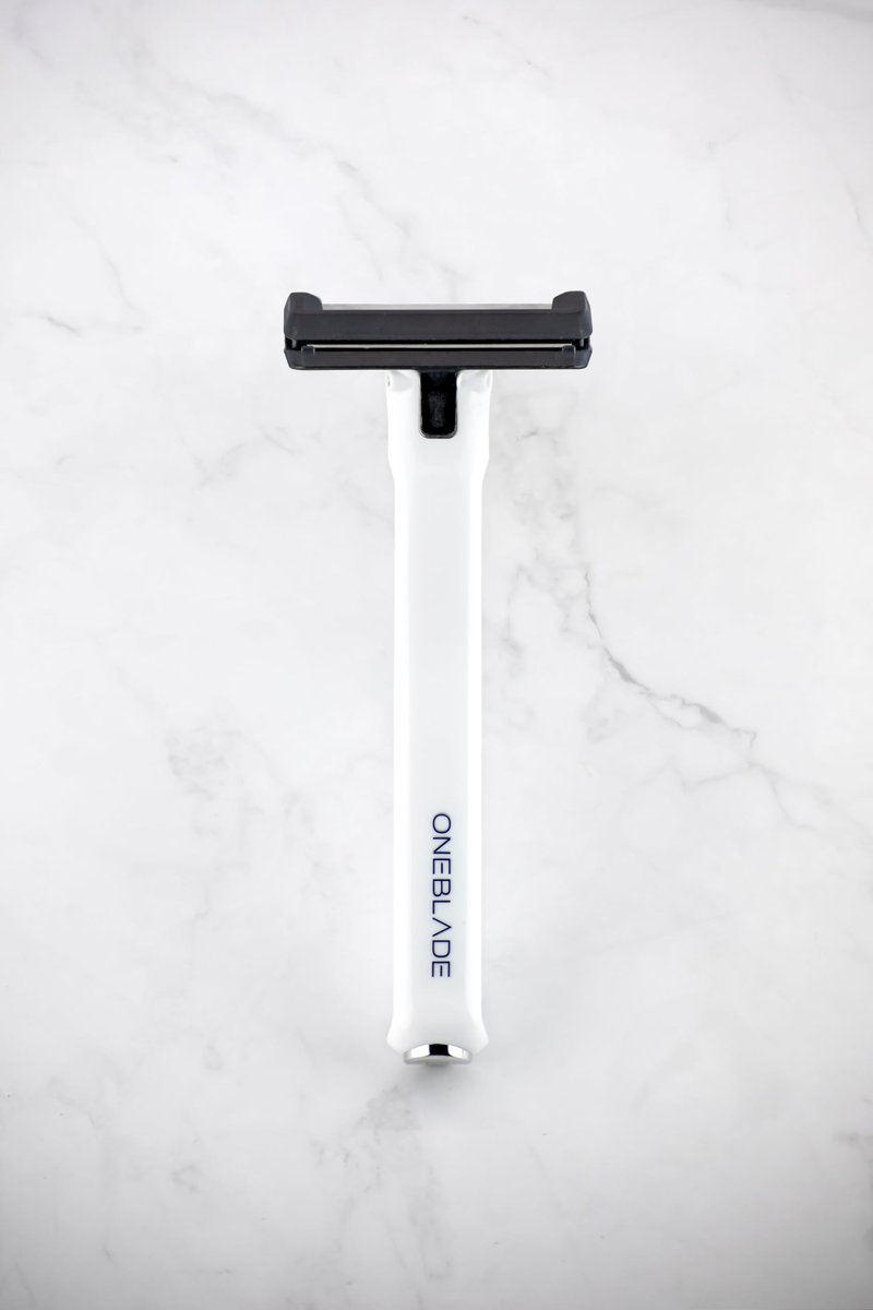 OneBlade Core Safety Razor for Fine Hair - Includes Stand & 10 Premium Japanese Feather Blade Refills - Introductory Level