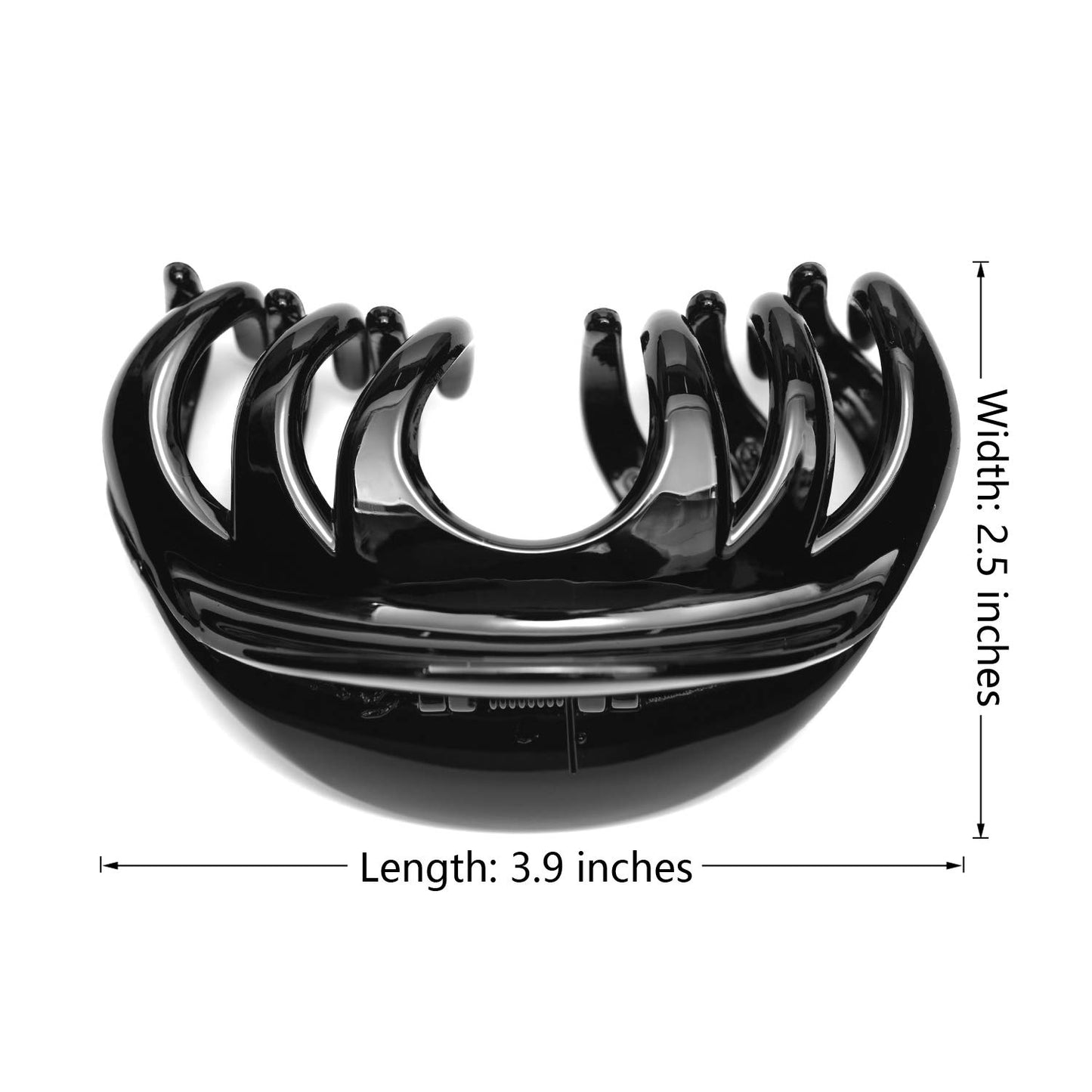 Youxuan 4 Inch Hair Claw Clip for Thick Hair - Stylish Black Grip Accessory
