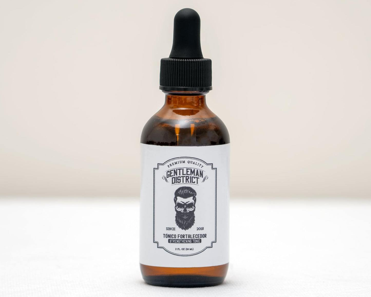 Gentleman District Beard Strengthening Tonic, 2 fl oz, Paraben Free, Natural Hair Growth