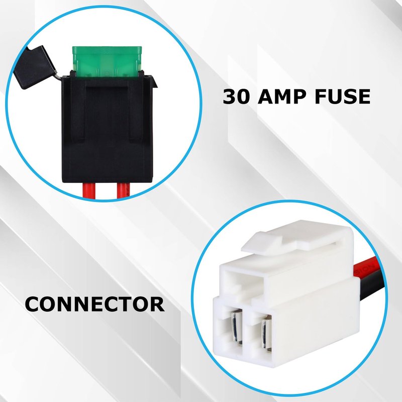 Mighty Max Battery Extended Range Drop in Replacement for 12v Razor Scooter ride on toy 7ah battery kit and harness