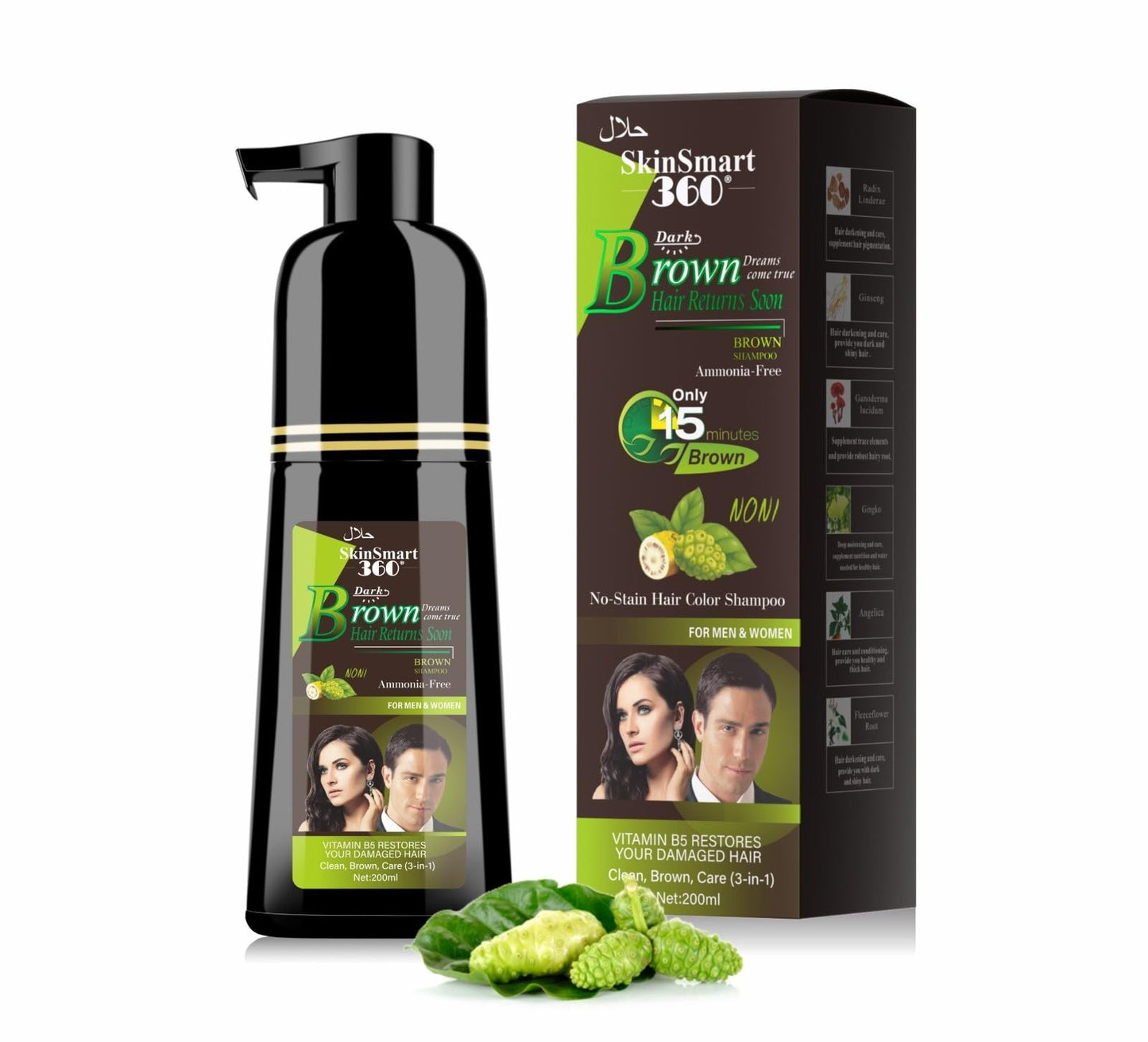 SkinSmart 360® No-Stain Hair Dye Shampoo, 200 mL