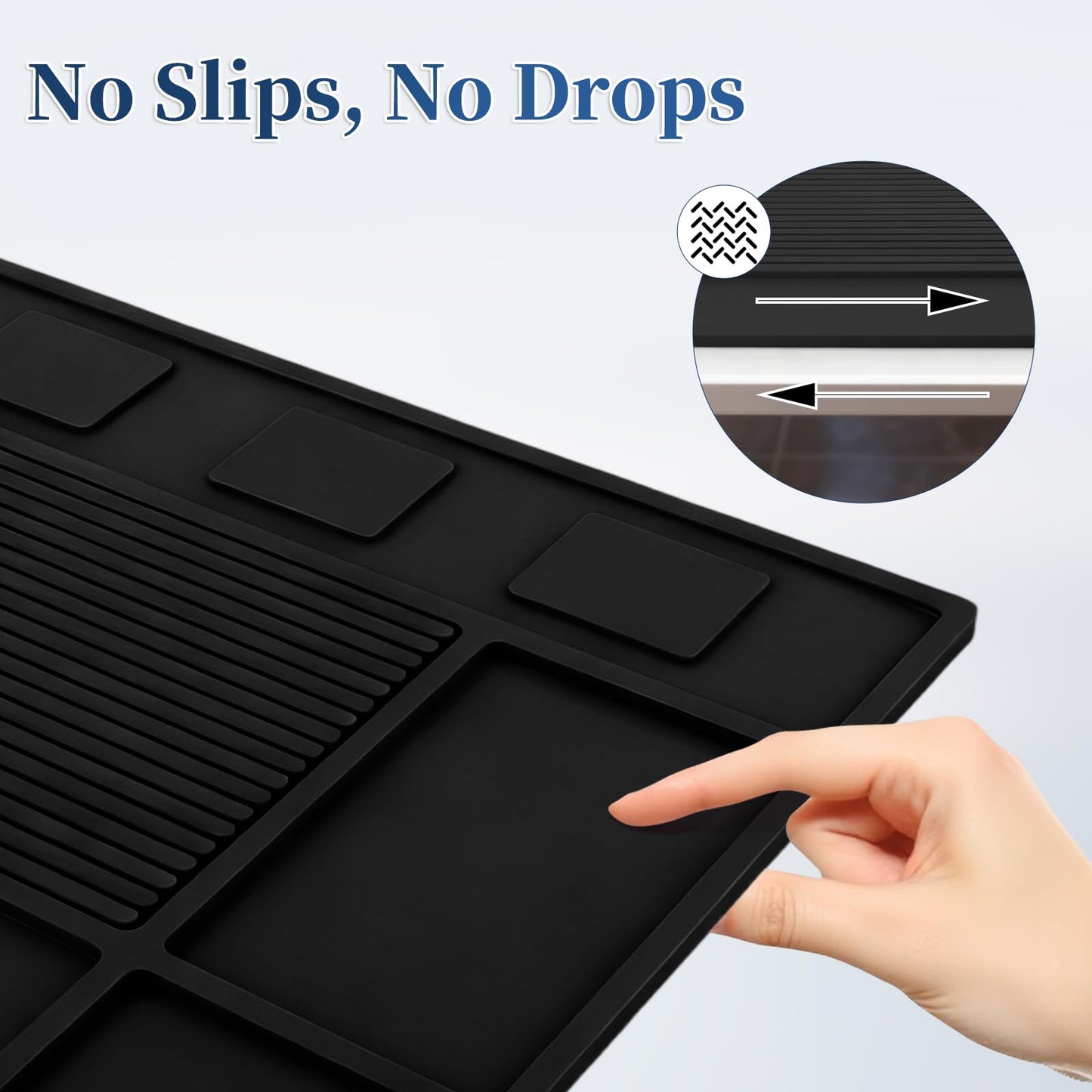 ASTONFOG Magnet Barber Mats for Clippers, 4Pcs Silicone Barber Station Organizer Mats, Barber Station Organizer Mat with 5 Magnets, Professional Non-Slip Heat-Resistant Pad for Pro Hairstylist