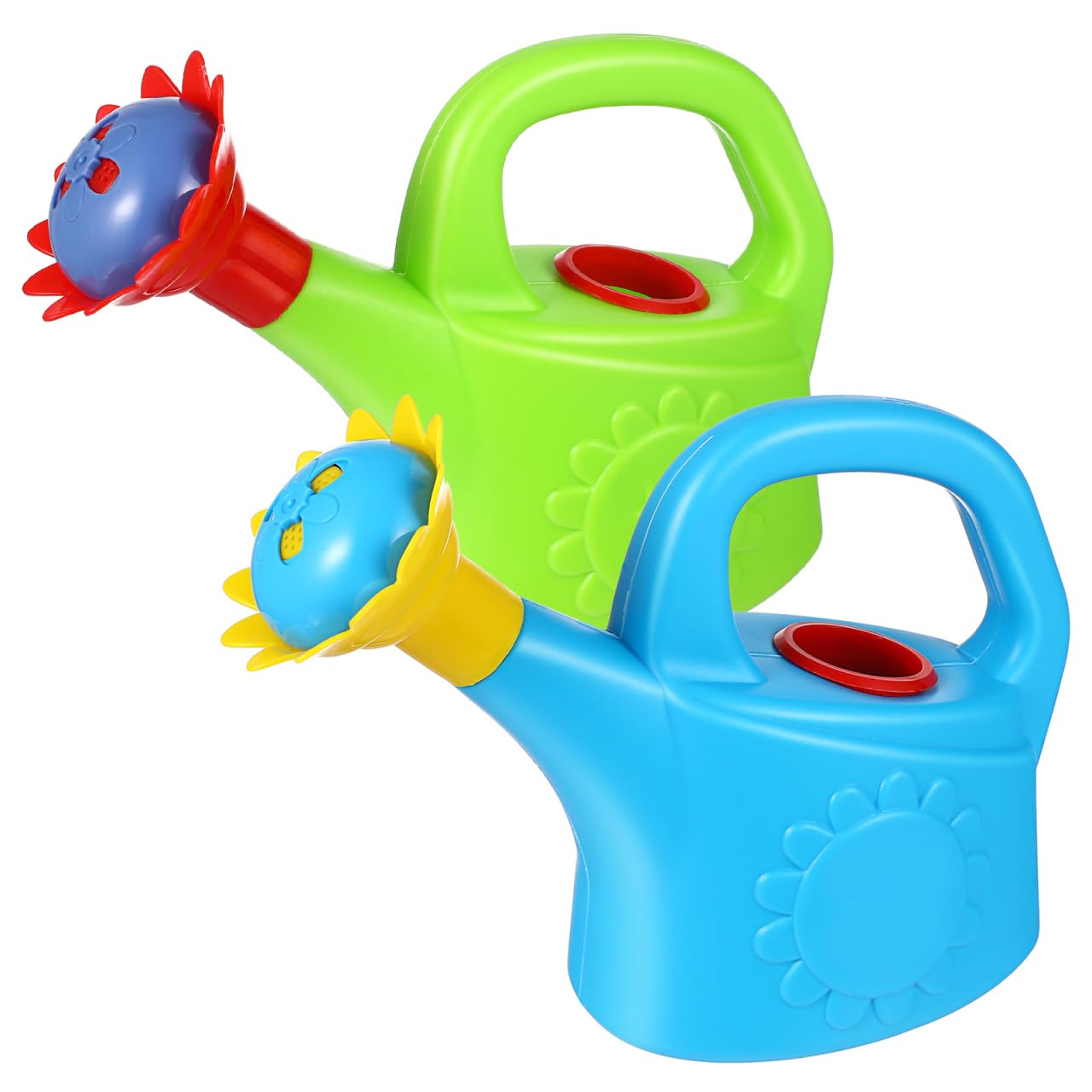 Housoutil Chicken Watering Cans, 2PCS Small Plastic Kids Watering Cans, Chicken Animal Pitcher for Gardening Flowers Succulents, for Gardening Bath Beach Outdoor Backyard Activities, Mixed Color