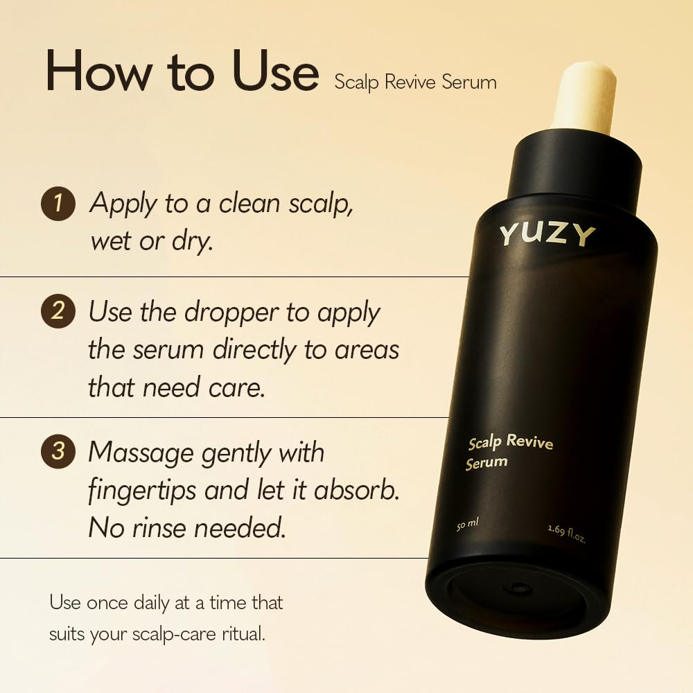 YUZY Scalp Revive Serum, Non-Greasy Scalp Serum for Thinning Hair with Biotin, Caffeine & Menthol, Microbiome Scalp Care for Fuller-Looking Hair & Growth Support | 1.69 fl.oz, 50ml