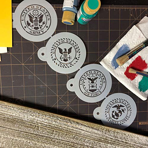 Military Seals Baking Stencils for Cookies | Food Grade Quality | 2.5" Templates