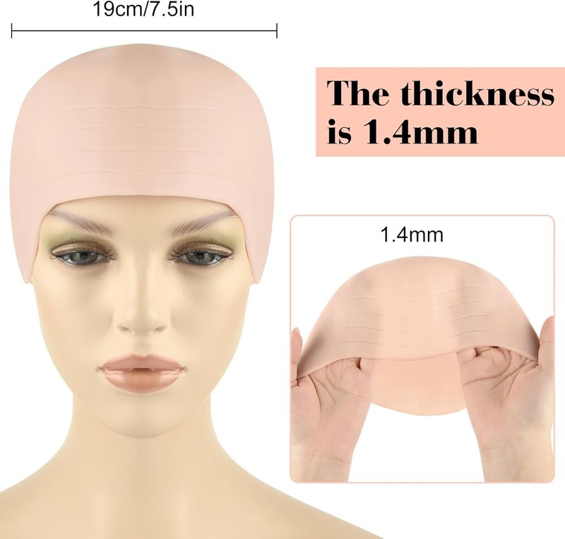 Bald Cap for Halloween Costumes - Latex Wig Caps for Adults | 1-4 Pcs Set