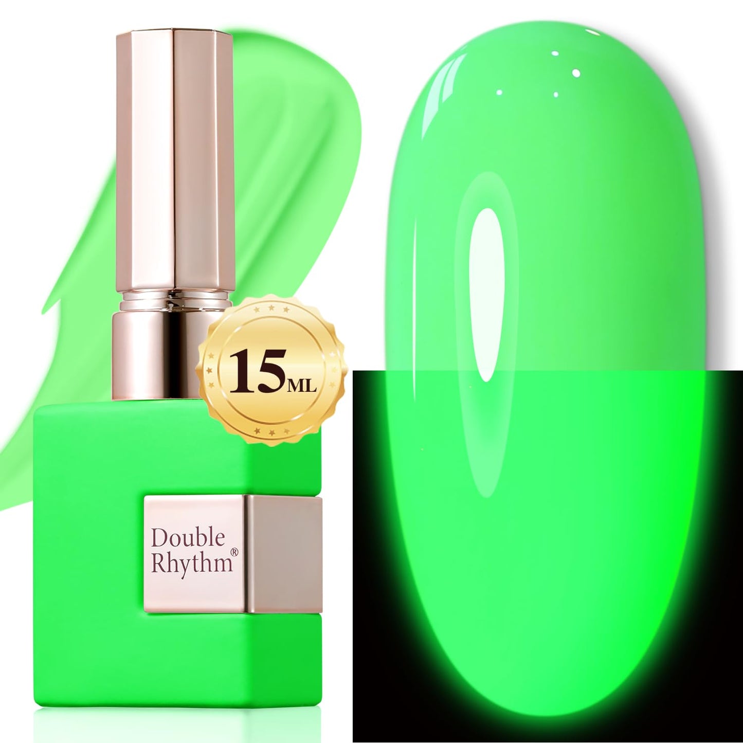 Gel Nail Polish - Double Rhythm 15ML Pearl White Soak Off for Art Manicure | DIY at Home