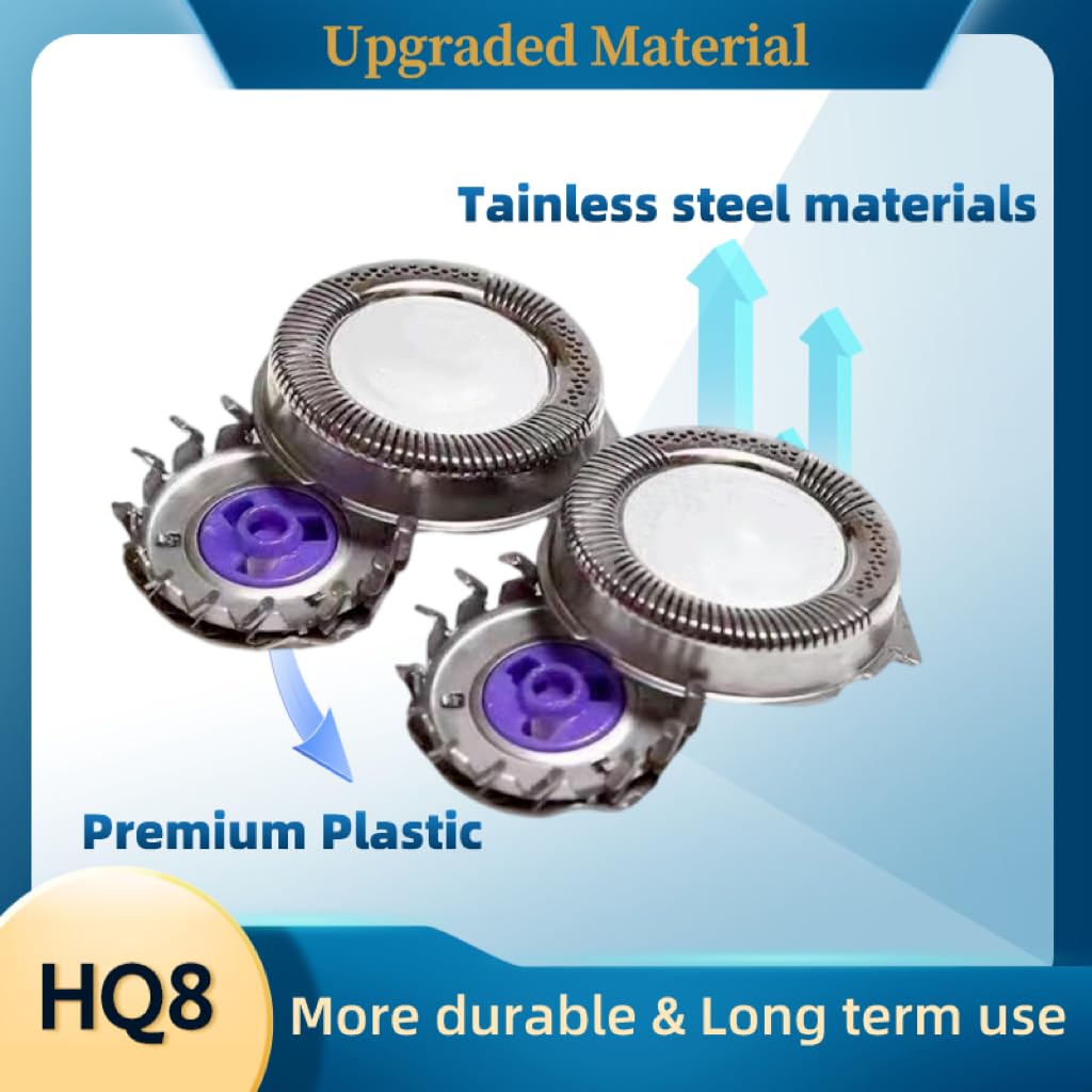 3Pack Electric Shaver Blades Fit for s Norelco, HQ8 Shaver Heads for Shaver 7310XL 7340xl 7325XL AT811 AT830, High Precision Cutting System for Comfortable shaving,Painless & Cleaner Shave