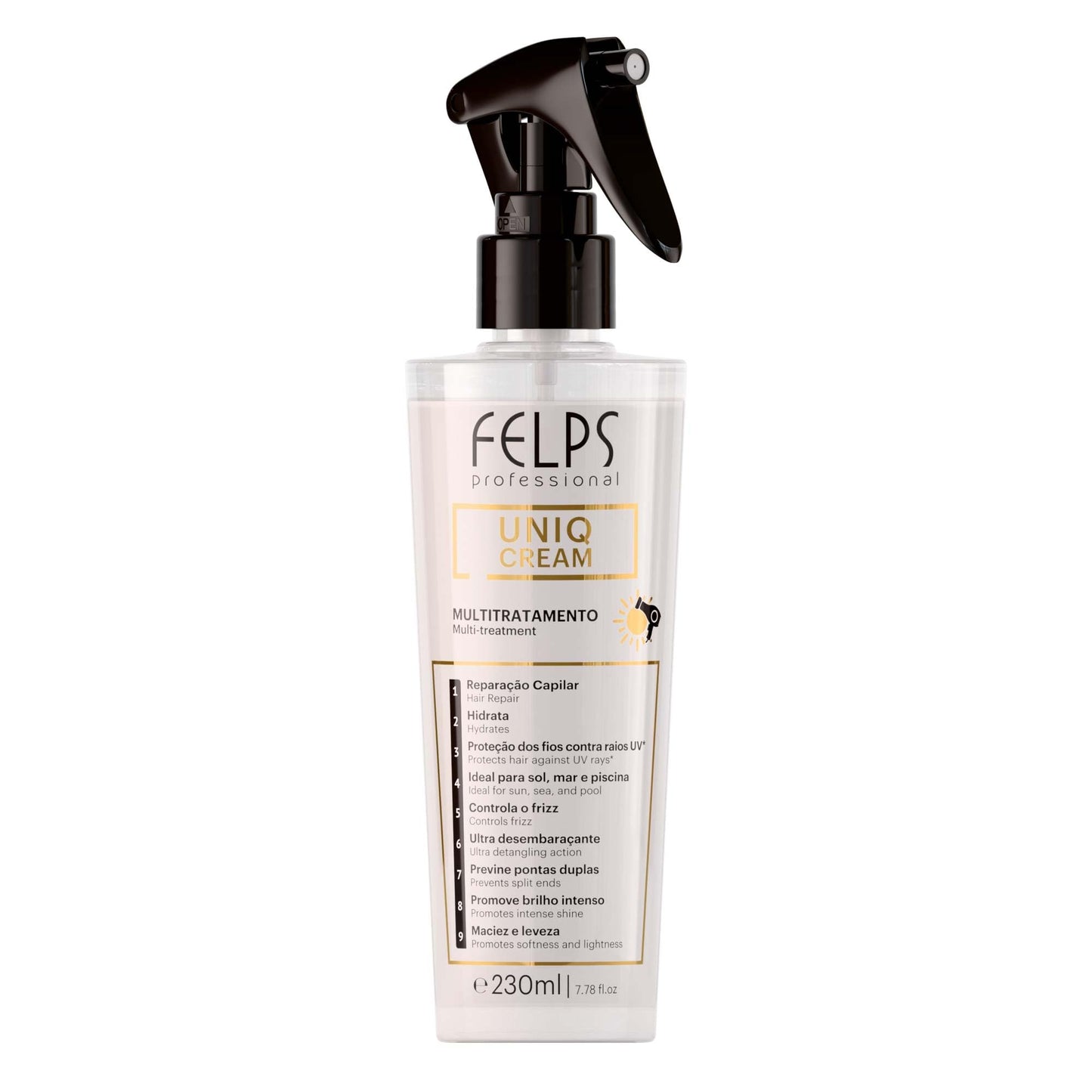 Felps Brazilian Keratin 9-in-1 Leave-In Hair Treatment Rebuilds, Hydrates Damaged Hair, Control frizz & Humidity, Easing Detangling, Speeding up brushing, Adding shine, and preventing split ends