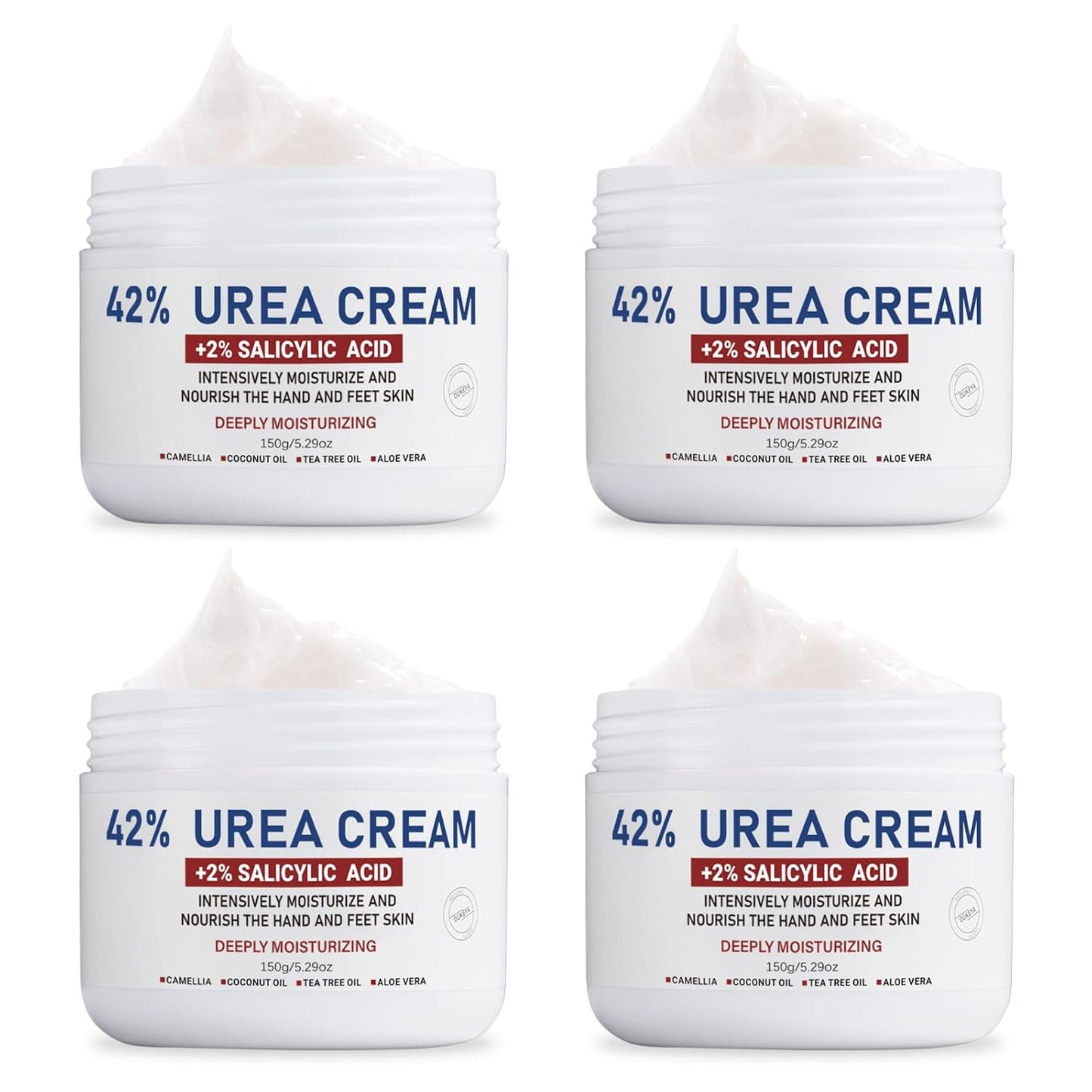 Urea Cream 60% with 2% Salicylic Acid - Maximum Strength Exfoliating Moisturizer for Dry Cracked Heels, Hands, Knees | 1.41oz