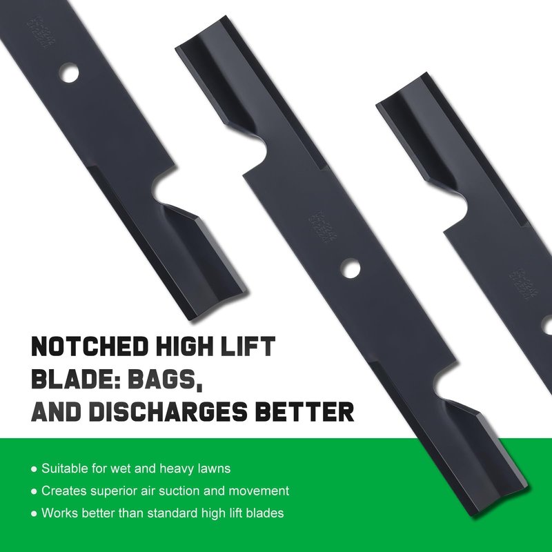 Grasscool 52 inch Mower Blades Replace Scag Ferris 482878 5101756s for Patriot Liberty Tiger Cat Freedom 52'' Deck Zero Turn 5021227 5101756