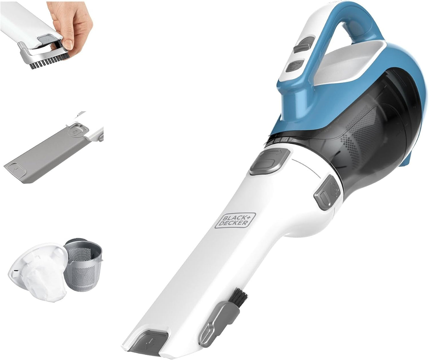 Black+Decker Handheld Vacuum - Cordless AdvancedClean Design | Compact for Home & Car, Includes Crevice Tool & Charging Station