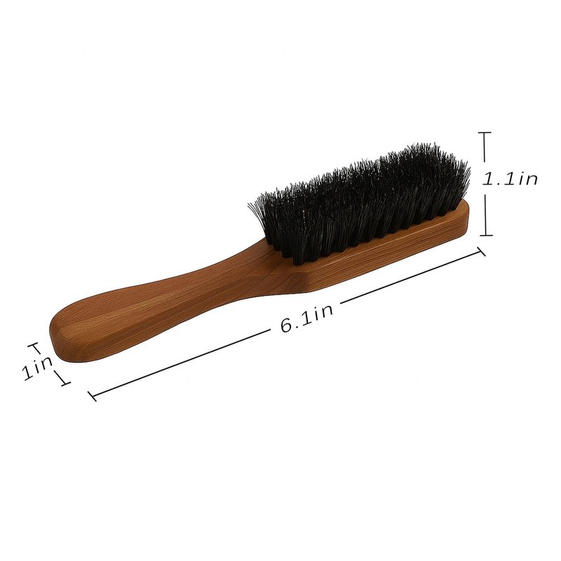 Menesia Small Beard Brush with Handle for Men, Travel Boar bristle Hair Beard Grooming Brush (Snake)