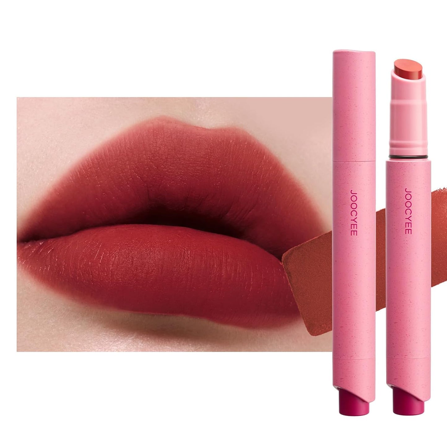 Velvet Rouge Matte Lipstick Pencil - Lightweight, Waterproof, High Pigment Lip Color | Buildable Coverage in Nude