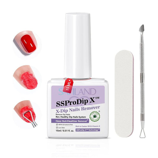 SAVILAND Dip Powder Remover Kit - Gentle Nail Removal Without Soaking | 0.5 Fl Oz