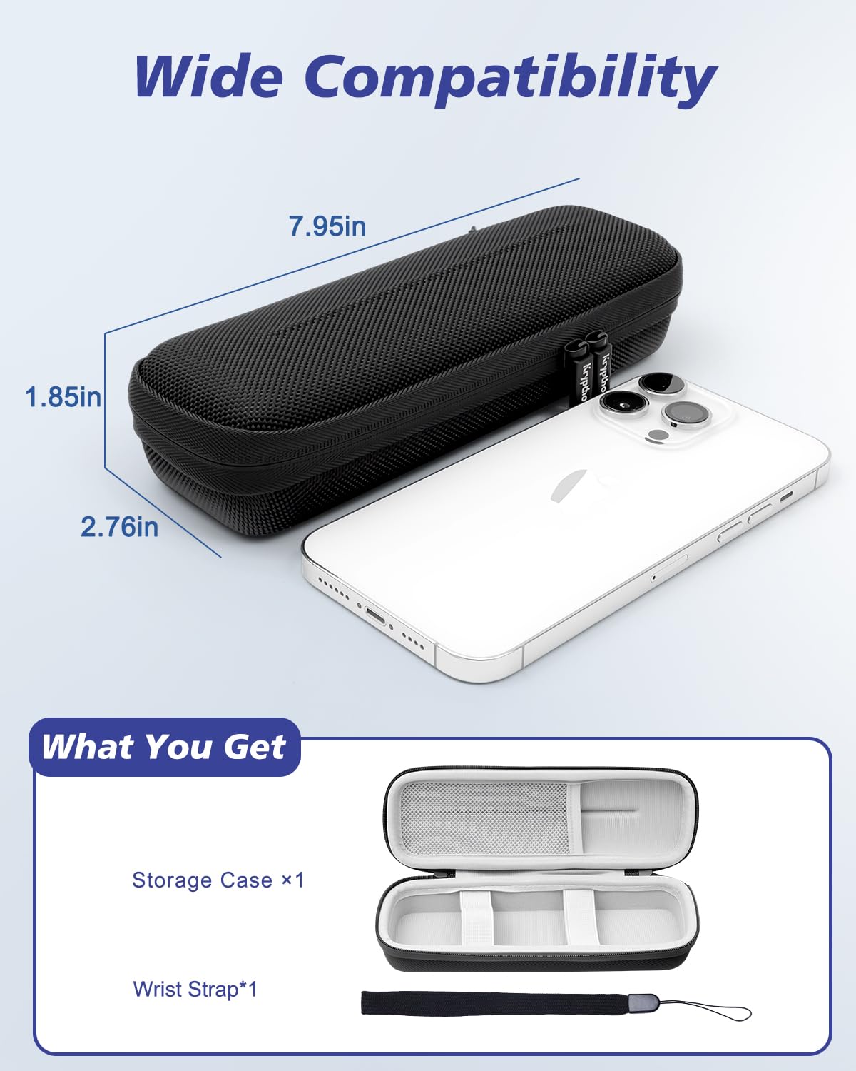 Krypthos Diabetes Supply Case, Hard Travel Carrying Case for Blood Glucose Meter, Insulin Pen, Syringe, Lancets, Lancing Device & More, Portable Storage Organizer Bag for Diabetic Test Kit