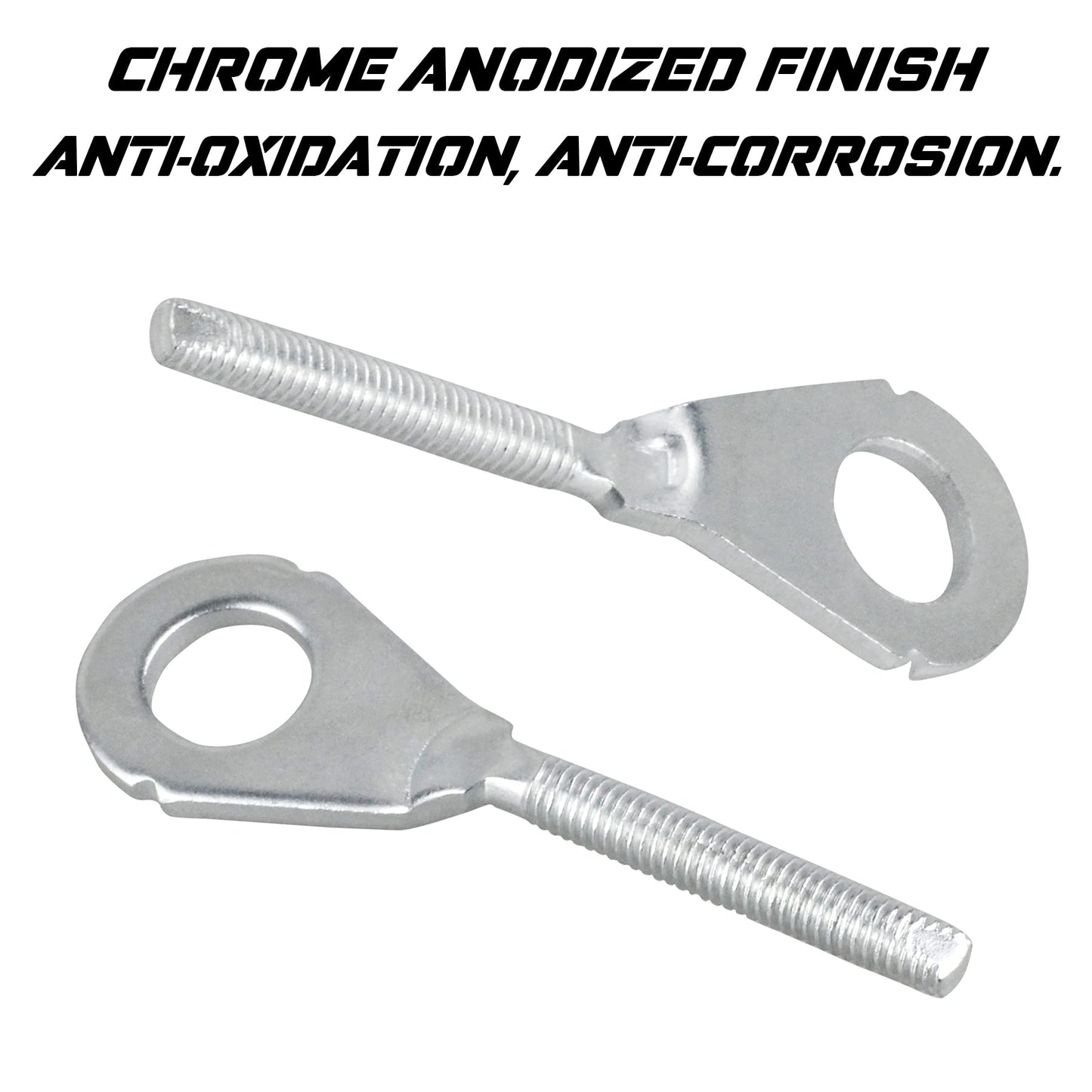 NTHREEAUTO Motorcycle Chain Adjuster Tensioner Metal Chain Axle Adjusters Compatible with Honda CT70 XR70R CRF50F C70 CRF100F CRF70F CRF80F XR75 XR80 XR100 (80MM）