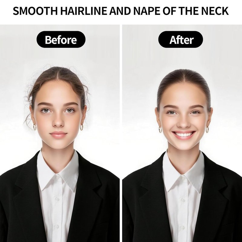 Hair Wax Stick - Tame Flyaways & Frizz | Slick Back Brush for Sleek Ponytails & Buns