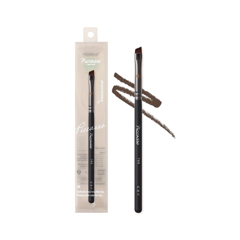 Piccasso 799 Edge Eyeliner Brush - Precision Angled Brush for Gel, Liquid & Cream | Professional Eye Makeup Tool