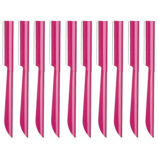 Eyebrow Trimmer, Completely Stainless Steel Eyebrow Razor Shaper for Men and Women, Grooming Shavers(10 pcs/box)