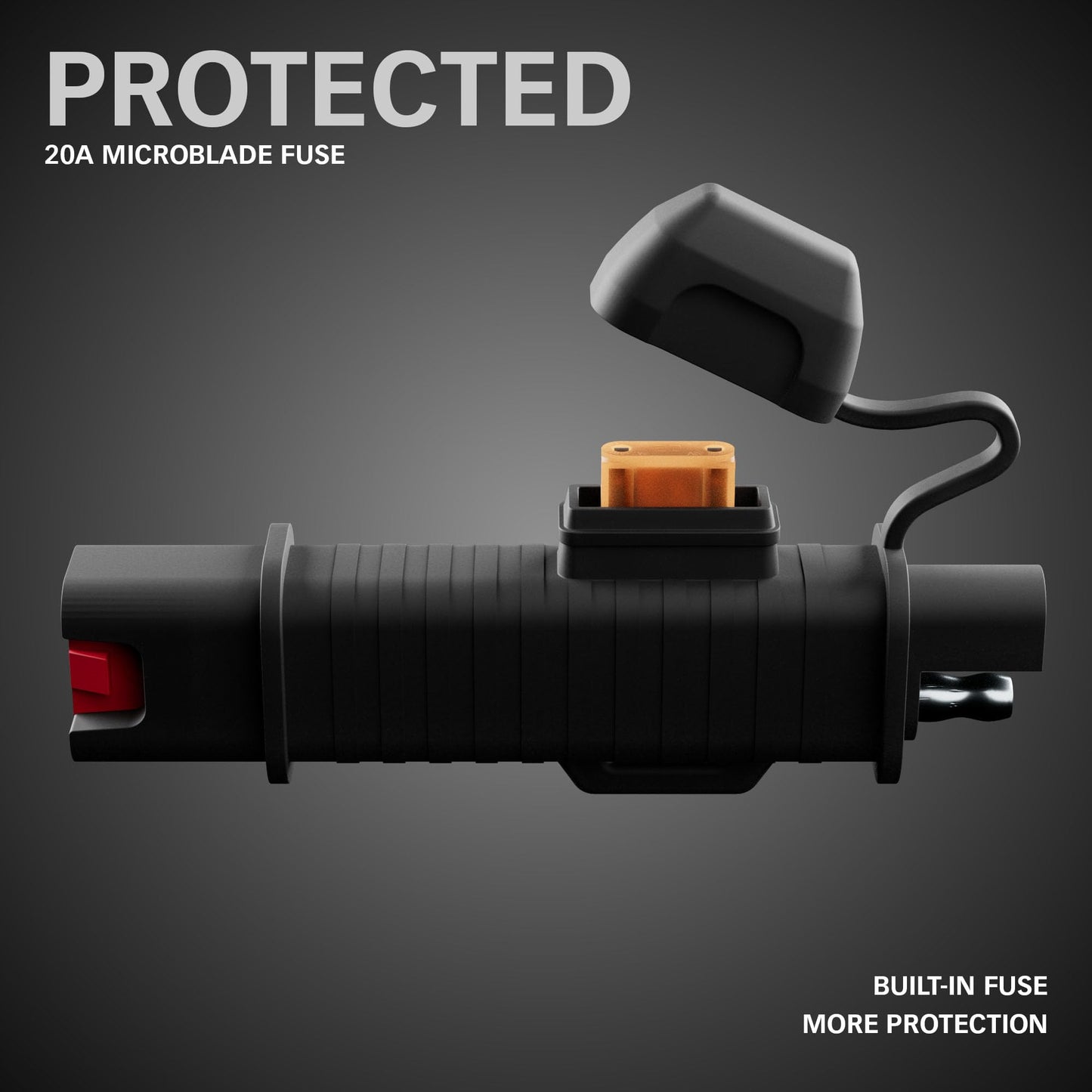 SafeAMP 3‑Pack X Connect to SAE Adapter with 20A Fuse Compatible with NOCO GENIUS1, GENIUS2, GENIUS5, GENIUS10, G3500, G7200