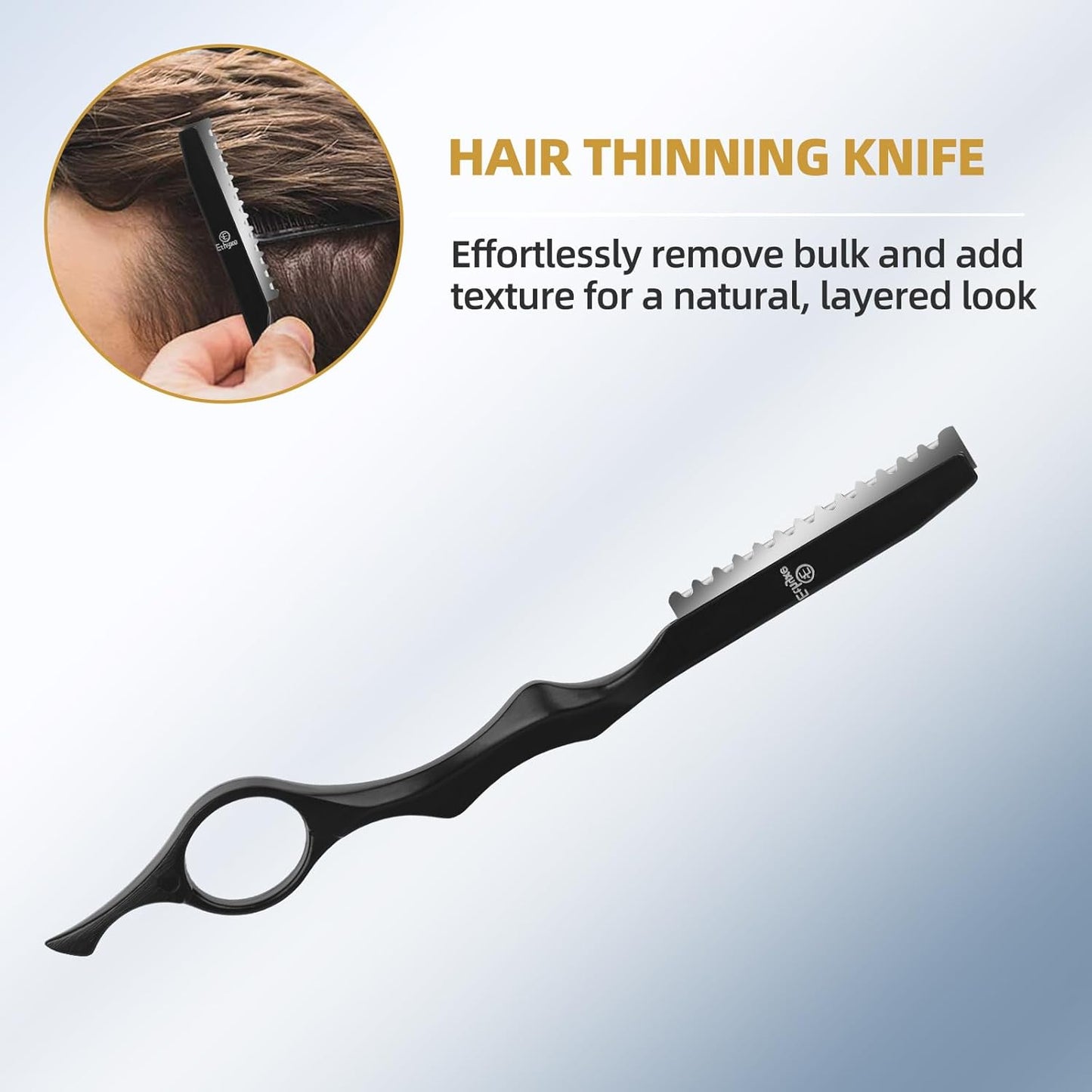 Professional Black Hairdressing Scissors - 6.5" Japanese Stainless Steel Thinning & Trimming Shears | Salon-Grade Barber Tools