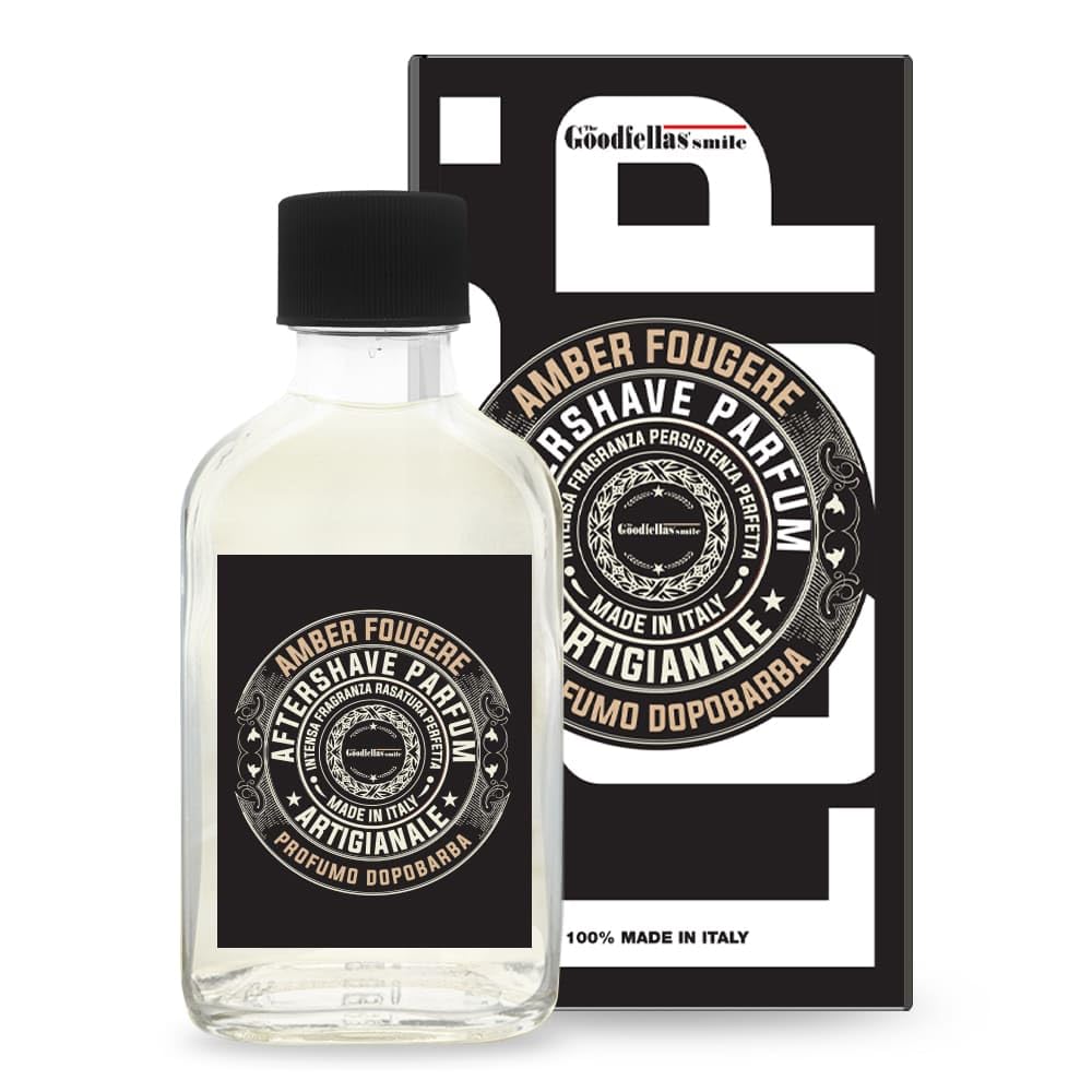 The Goodfellas' smile, AMBER FOUGERE (Lavender & Sandalwood) Aftershave Lotion, Refreshes & Tones, 100ml, Made In Italy