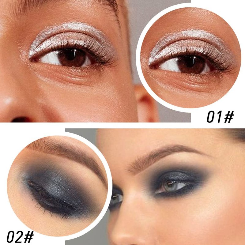 Gel Eyeliner Pencil Set - 4 Pcs Waterproof Eye Makeup Sticks in Black, Silver, Grey & Brown