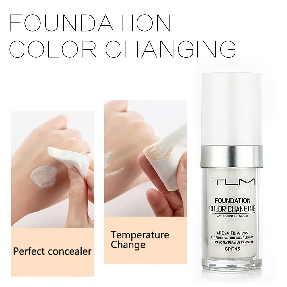TLM Colour Changing Foundation - Lightweight, Flawless Coverage, Hydrating BB Cream | Adapts to Skin Tone, Hides Wrinkles