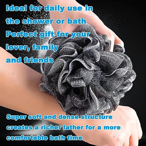 Black Exfoliating Loofah Sponge for Deep Cleansing - 60g