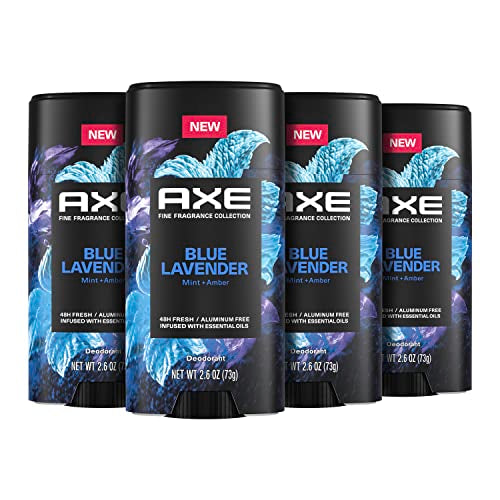 AXE Blue Lavender Deodorant Stick 2.6 oz (Pack of 4) - 48H Freshness