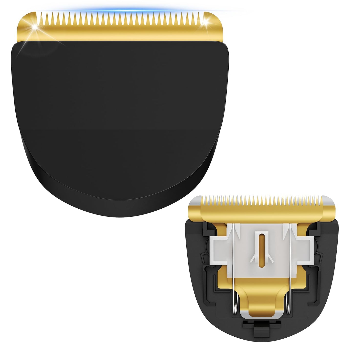 Professional Peanut Replacement Blade-Precision-Ground for Smooth Cutting， Snap-On Compatible with Wahl Peanut Clippers & Trimmers #2068-300, Black/Gold