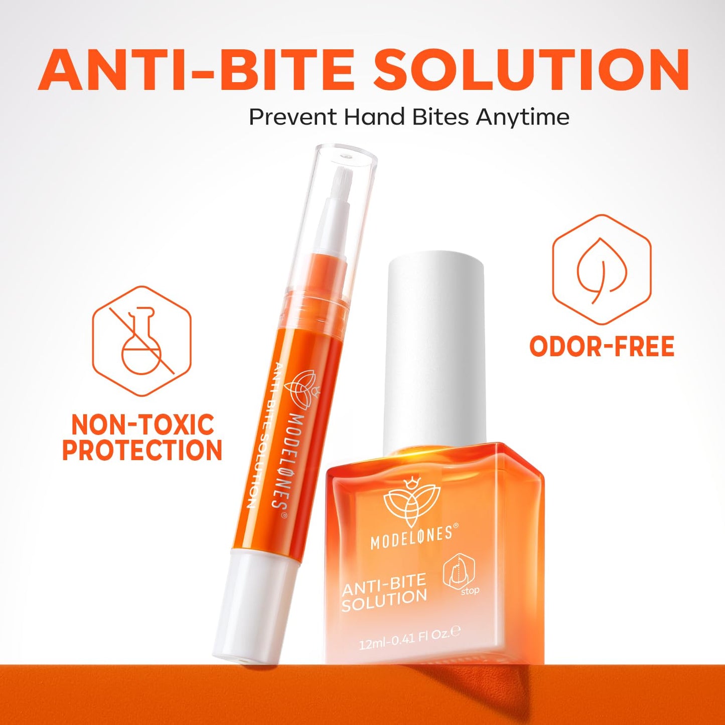 modelones Nail Biting Prevention for Kids 2 Pcs Quick Dry Thumb Sucking Deterrent Bitter Stop Nail Biting Pen No Bite Nail Polish Sets 0.58 Fl Oz