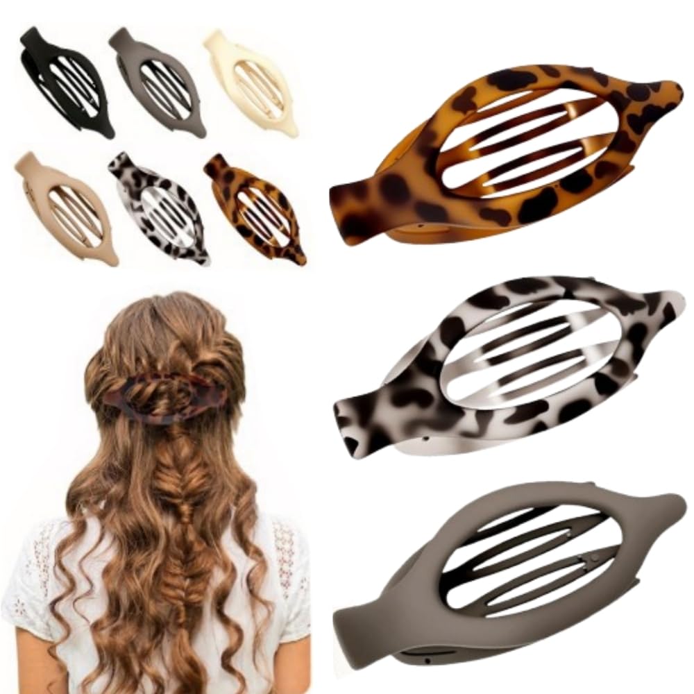 Flat Hair Clips for Women - 3PCS No-Slip Grip Claw & Duckbill Styling Accessories | Perfect for Thick or Thin Hair