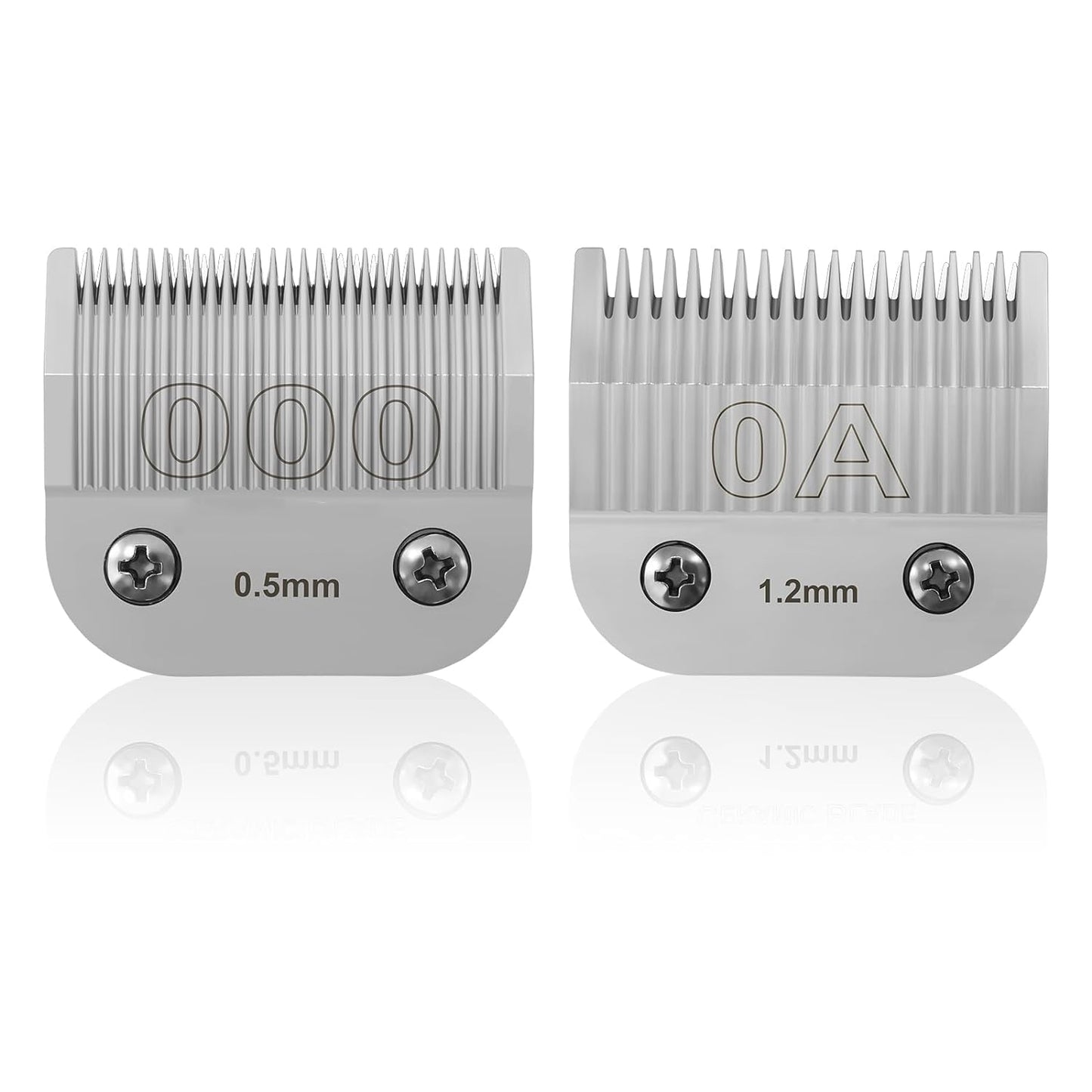 Professional Detachable Replacement Ceramic Blades set,compatible with oster Classic 76/Star-Teq/Power-Teq andi A*dis AGC,BDC,BGC,MBG Series Clippers (size 000+0A)