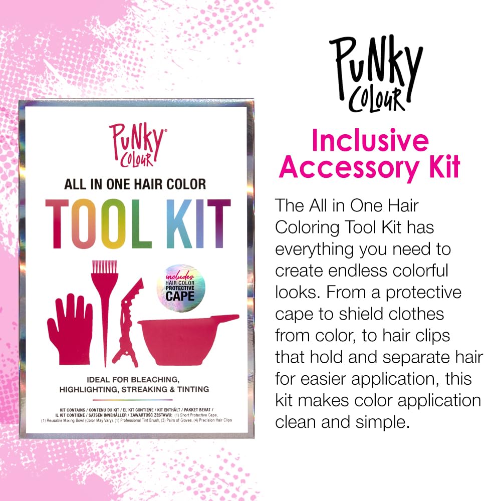 Hair Bleach Kit - Complete Hair Coloring Tools with Dye Bowl, Brush, Gloves & Clips | Perfect for DIY Hair Dyeing