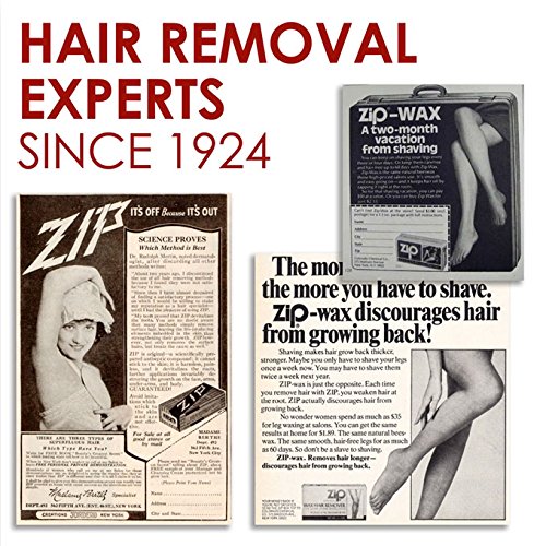Zip Wax Hot Wax Hair Remover 7 Oz - Strip Free, Beeswax Formula