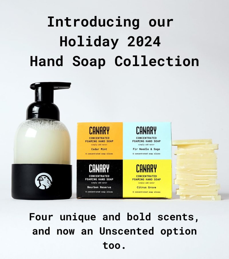 Canary Foaming Hand Soap Refill Bars - Non-Toxic, Organic Concentrate with Coconut Oil | Makes 24 Bottles