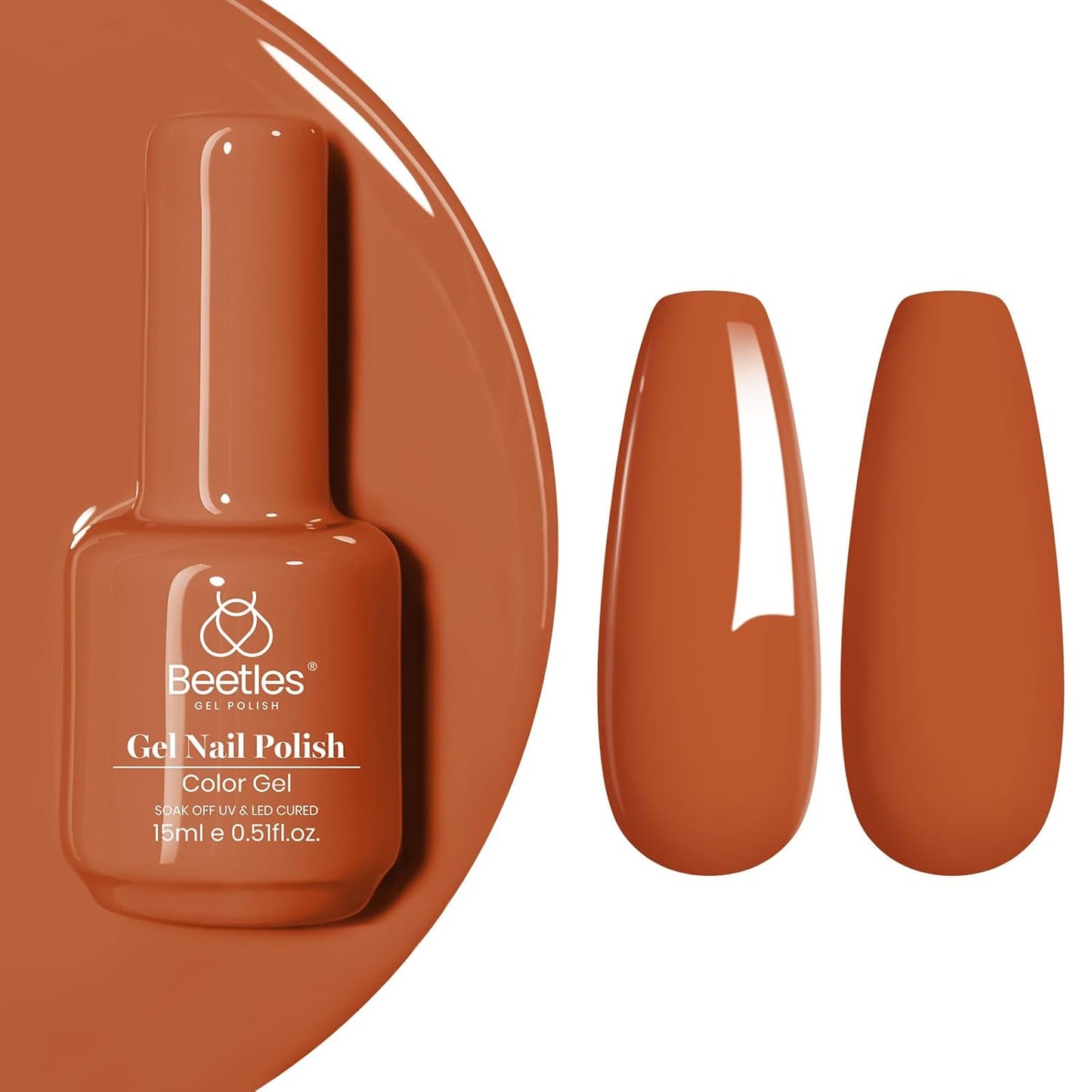 Beetles Mauve Gel Nail Polish - Dusty Rose Pink Purple UV Soak Off | 15ml Long Lasting Glossy Finish for Salon & Home