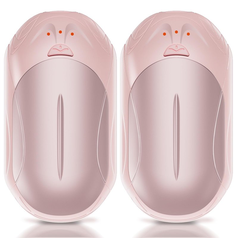 AI Hand Warmers Rechargeable 2 Pack, 20Hrs Long Safe Heat, AI Smart Chips Electric Hand Warmers, Portable Pocket Heater, Gifts for Christmas, Outdoor, Golf, Hunting, Camping Accessories-Pink